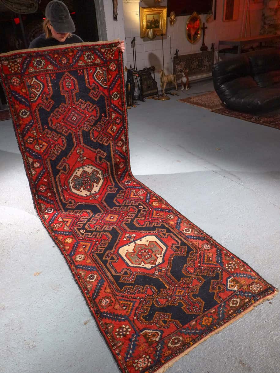 särmikäs vintage malayer käytävämatto 285 x 102 cm