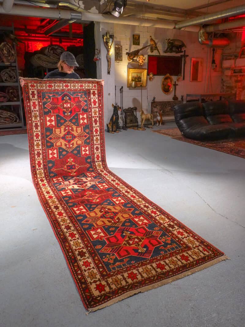 maaginen heriz käytävämatto 335 x 102 cm