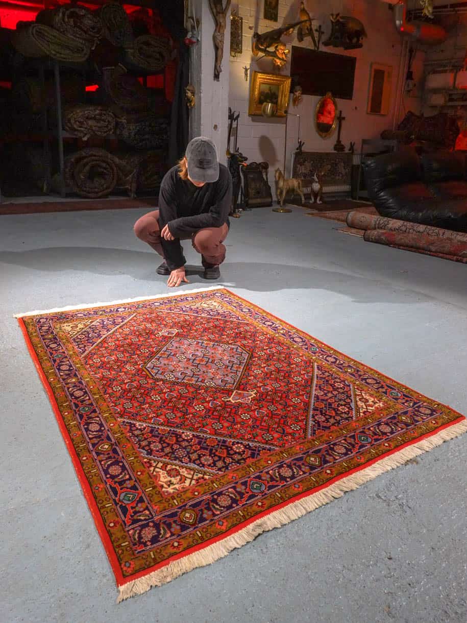 näyttävä pieni bijar 150 x 115 cm