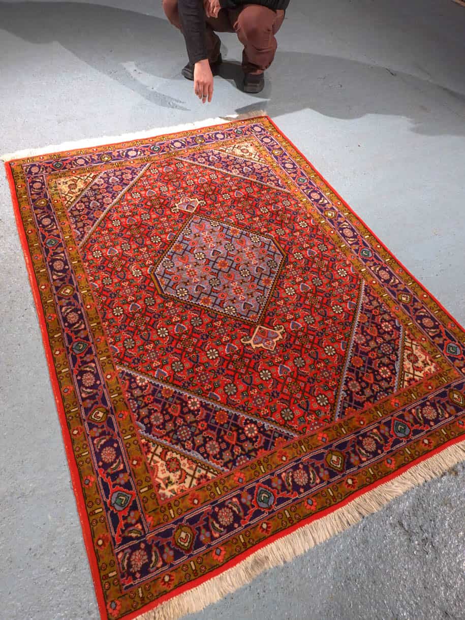 näyttävä pieni bijar 150 x 115 cm