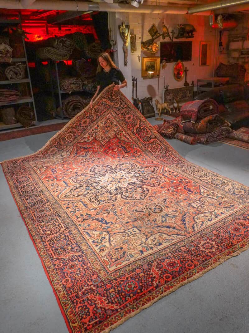 psykedeelinen heriz 1960 luvulta 355 x 255 cm