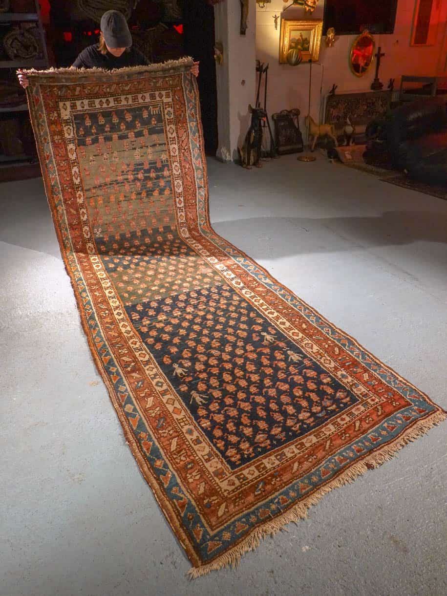 näyttävän uniikki malayer käytävämatto 353 x 120 cm
