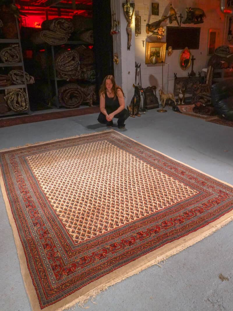 pehmeän vaalea sarouk mir 275 x 200 cm