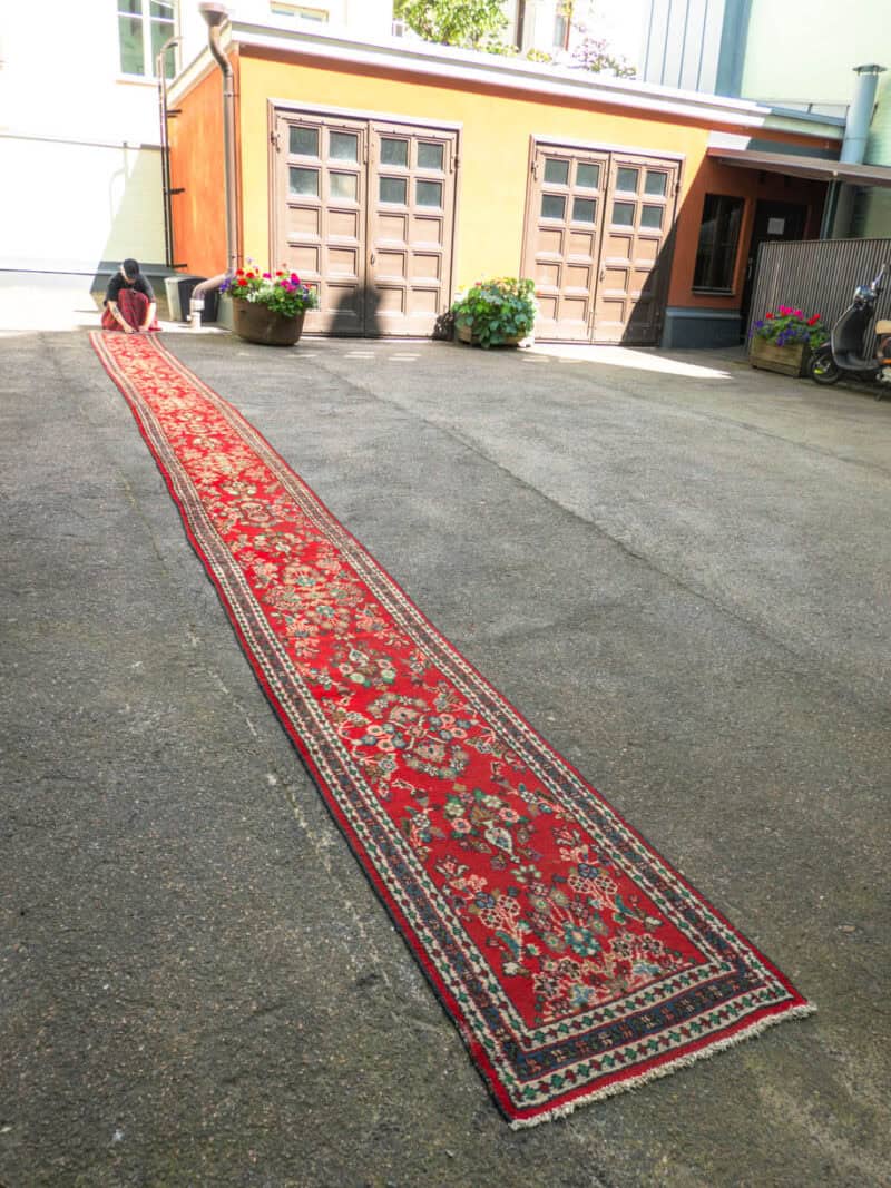 hienostunut sarouk käytävämatto 1950 luvulta 197 x 78 cm (kopio)