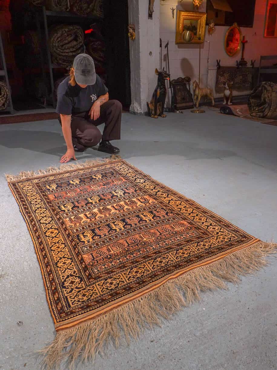 rytmikkään rustiikkinen balutsi 1960 luvulta 145 x 95 cm (kopio)