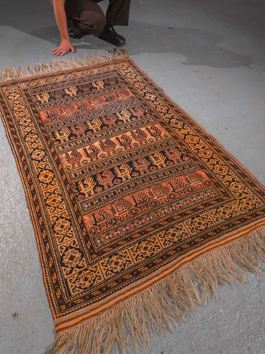 rytmikkään rustiikkinen balutsi 1960 luvulta 145 x 95 cm (kopio)