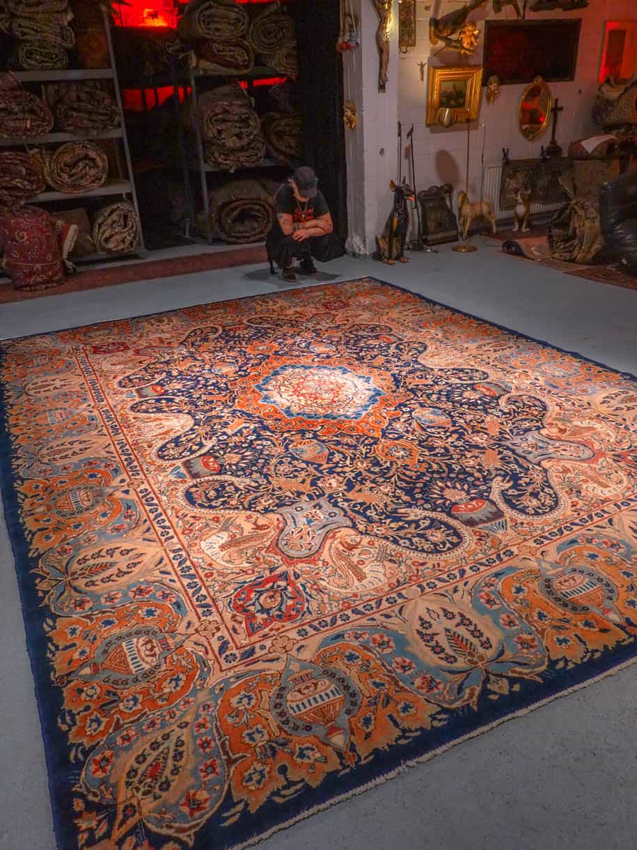 ruhtinaallisen juhlava palatsikokoinen kashmar – 395 x 310 cm