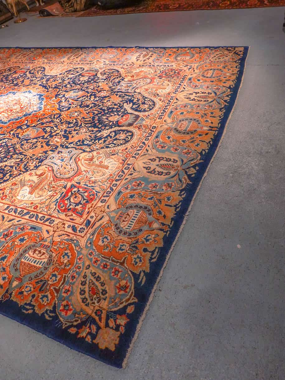 ruhtinaallisen juhlava palatsikokoinen kashmar – 395 x 310 cm