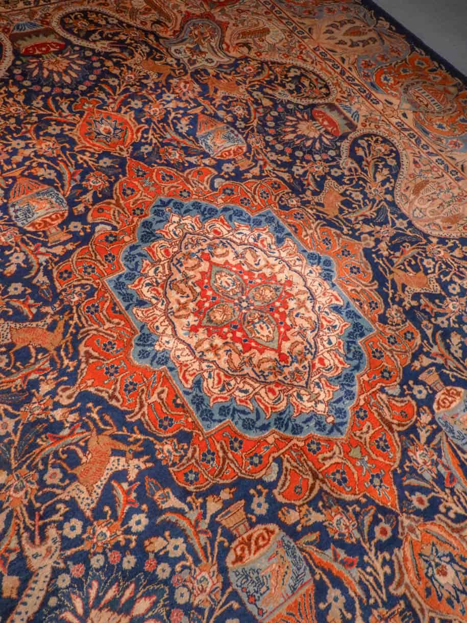 ruhtinaallisen juhlava palatsikokoinen kashmar – 395 x 310 cm