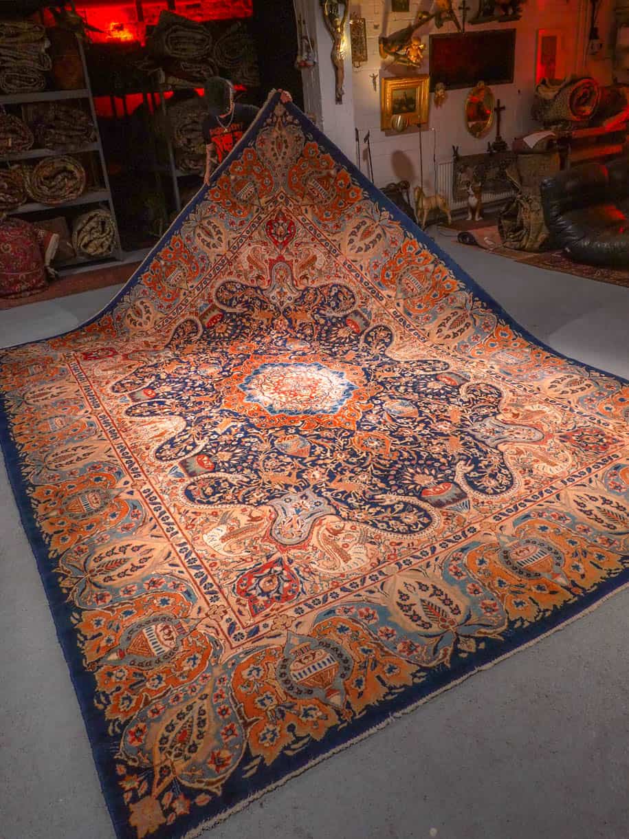 ruhtinaallisen juhlava palatsikokoinen kashmar – 395 x 310 cm