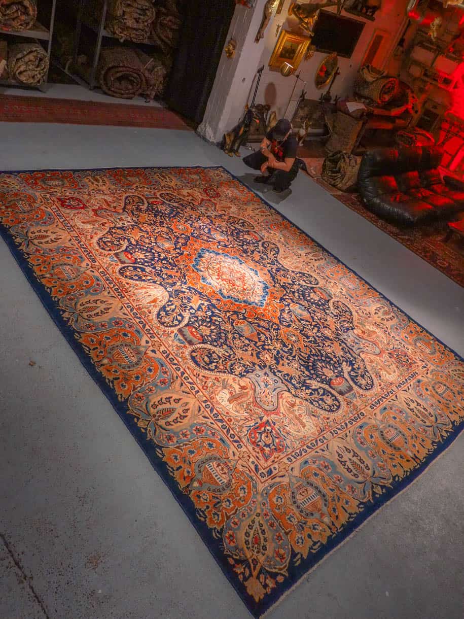 ruhtinaallisen juhlava palatsikokoinen kashmar – 395 x 310 cm