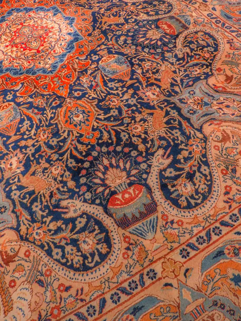 ruhtinaallisen juhlava palatsikokoinen kashmar – 395 x 310 cm