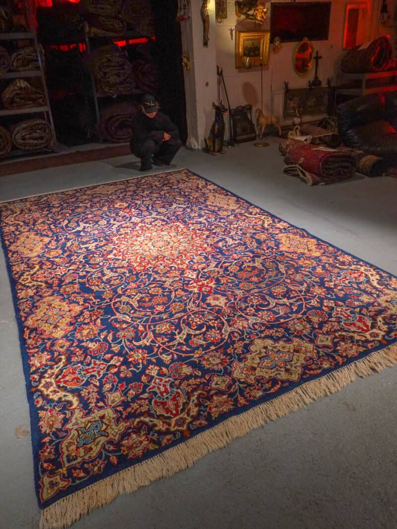 Äärimmäisen harvinainen sininen keshan  360 x 228 cm