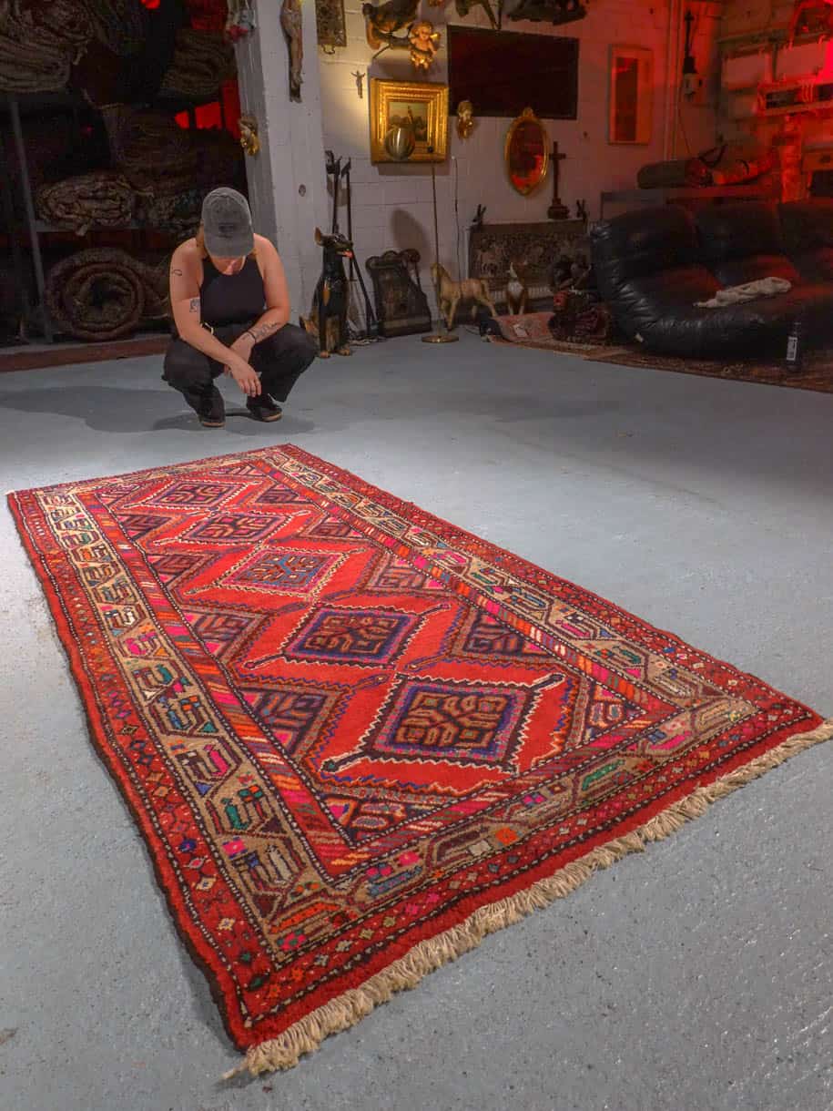 vivahteikkaan kodikas hamadan käytävämatto 212 x 98 cm