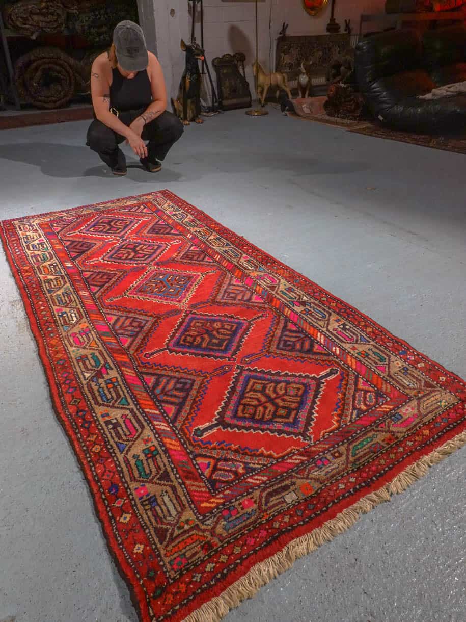 vivahteikkaan kodikas hamadan käytävämatto 212 x 98 cm
