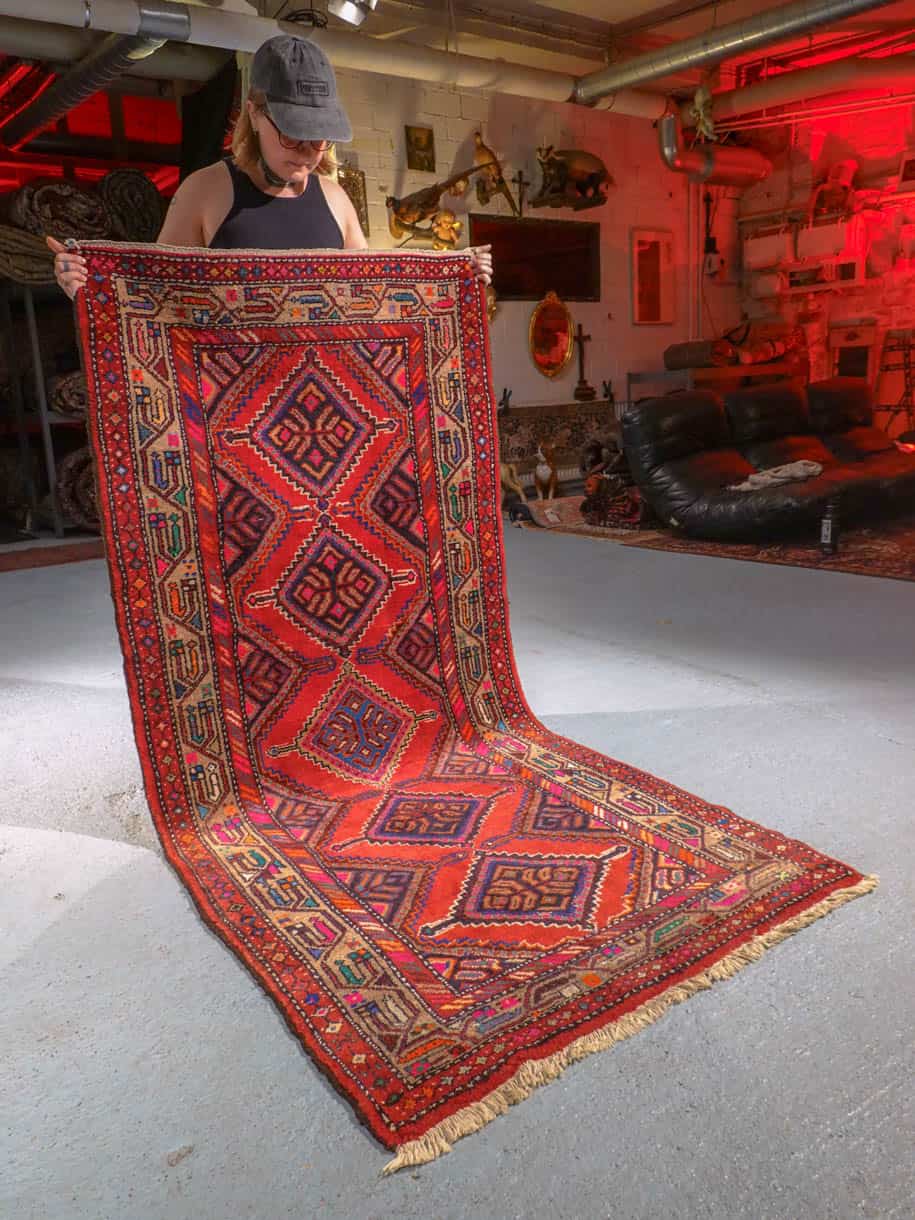 vivahteikkaan kodikas hamadan käytävämatto 212 x 98 cm