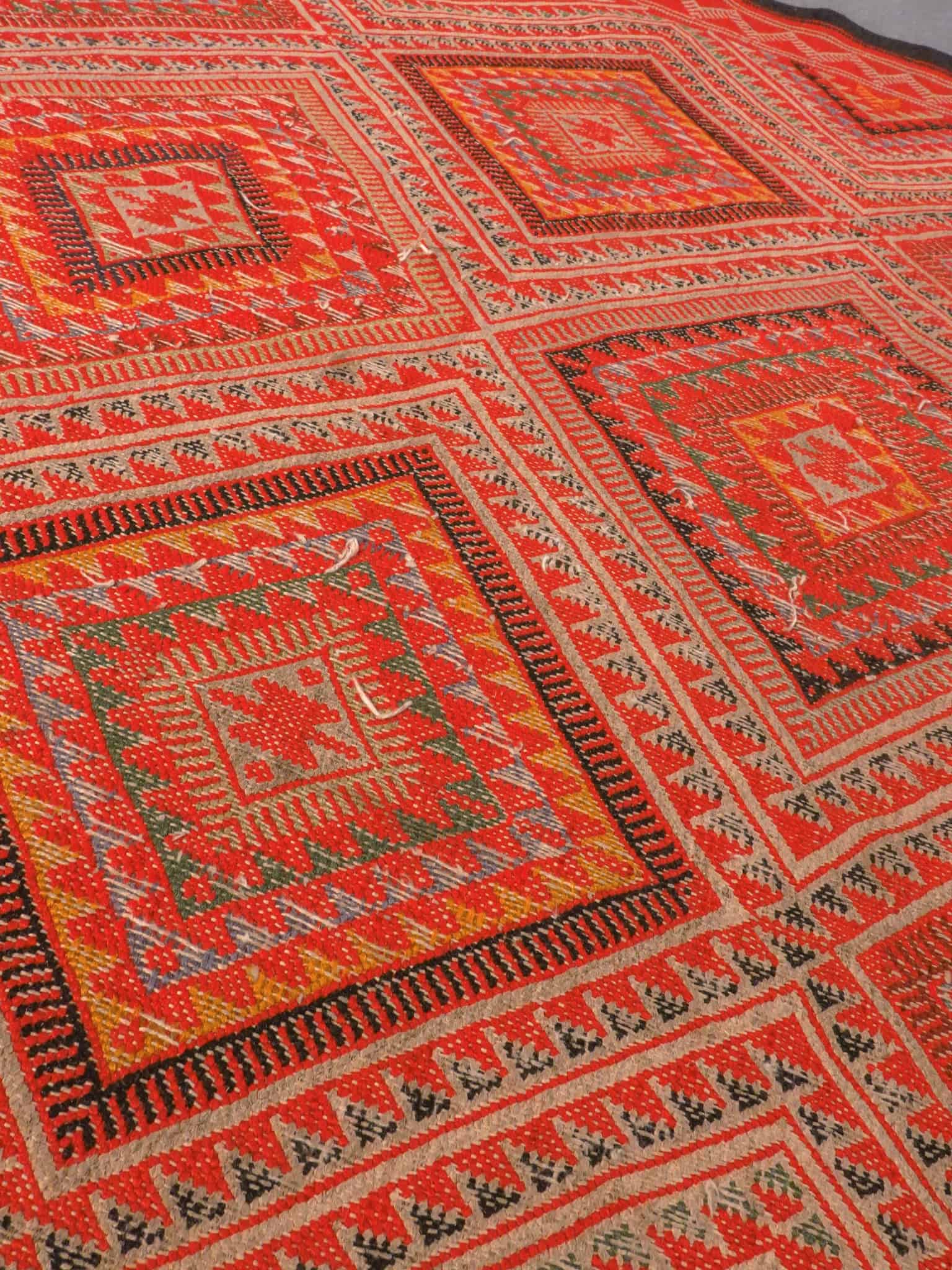 upean rustiikkinen kelim 1940 luvulta 200 x 106 cm