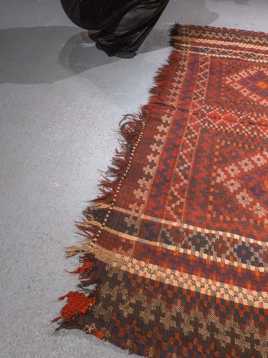 upean rustiikkinen puoliantiikkinen kelim 267 x 165 cm