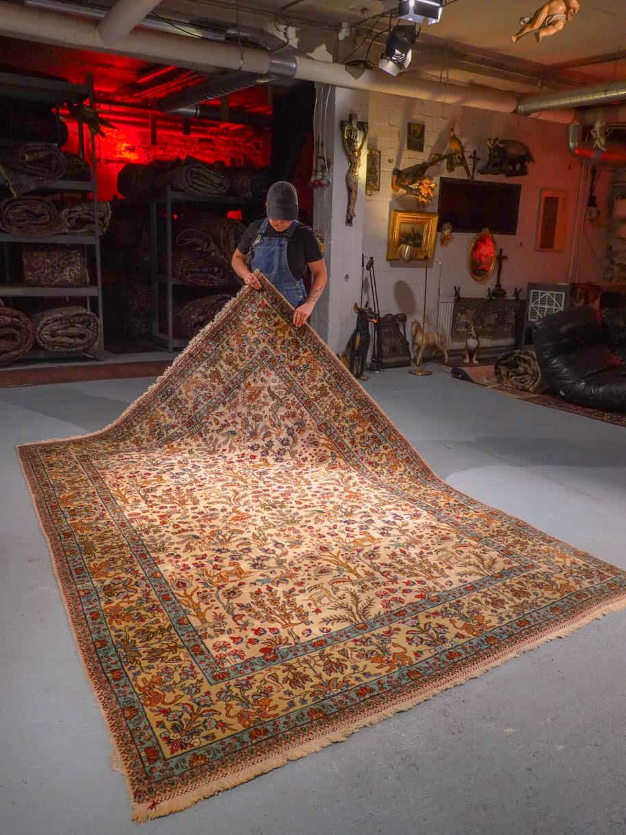 kauniin soinnikas tabriz käytävämatto 287 x 200 cm