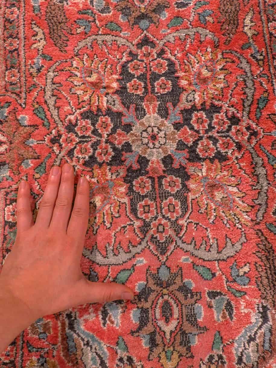 Kashmir-maton kuvioinnin yksityiskohta