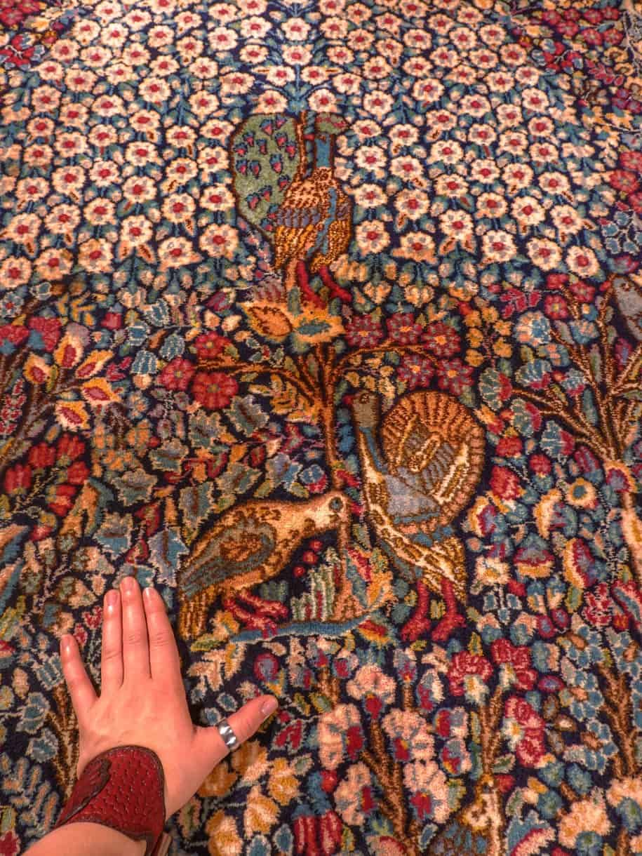 Muu käsinsolmittu Kirman-villamatto, 250 × 145 cm