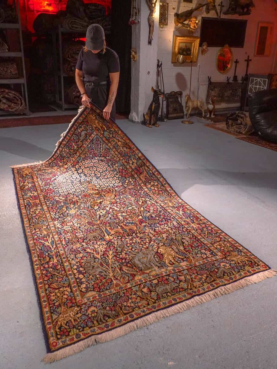 Muu käsinsolmittu Kirman-villamatto, 250 × 145 cm