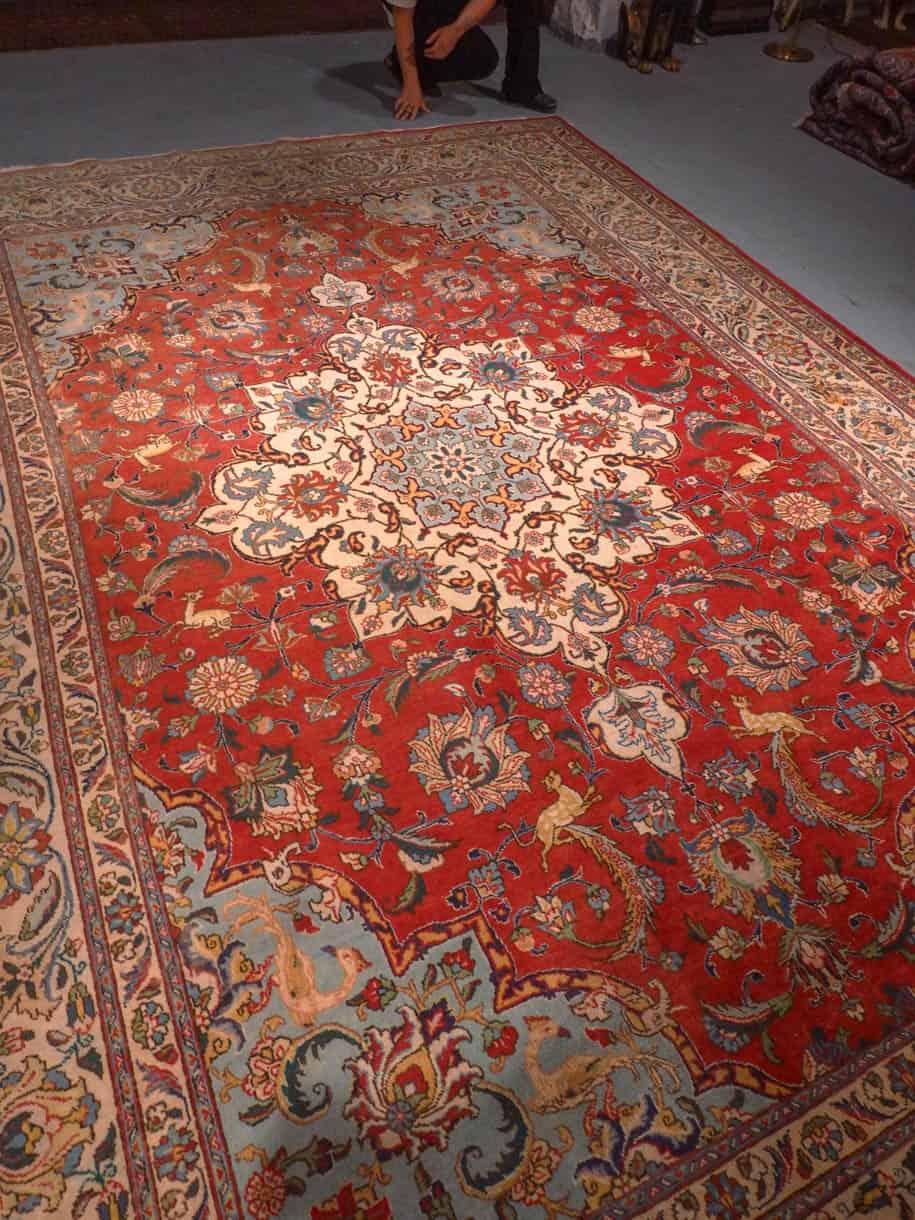 Tabriz-maton kuvioinnin yksityiskohta