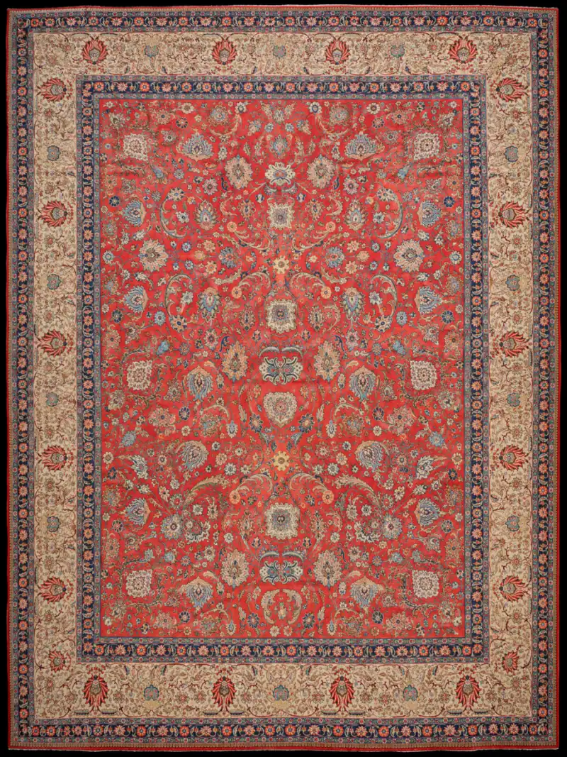 Ihastuttavan yksityiskohtainen palatsikokoinen Tabriz – 390 x 290 cm
