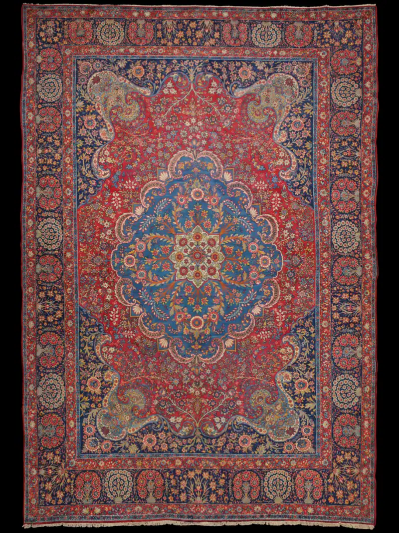 Hienostunut palatsikokoinen Kirman 1950-luvulta - 445 x 300 cm