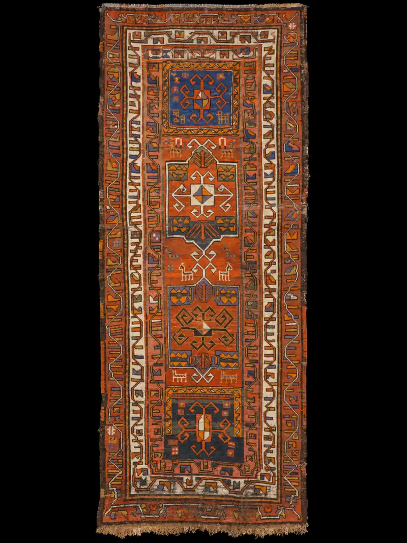 Tyylikäs Heriz-käytävämatto 1940-luvulta – 287 x 112 cm