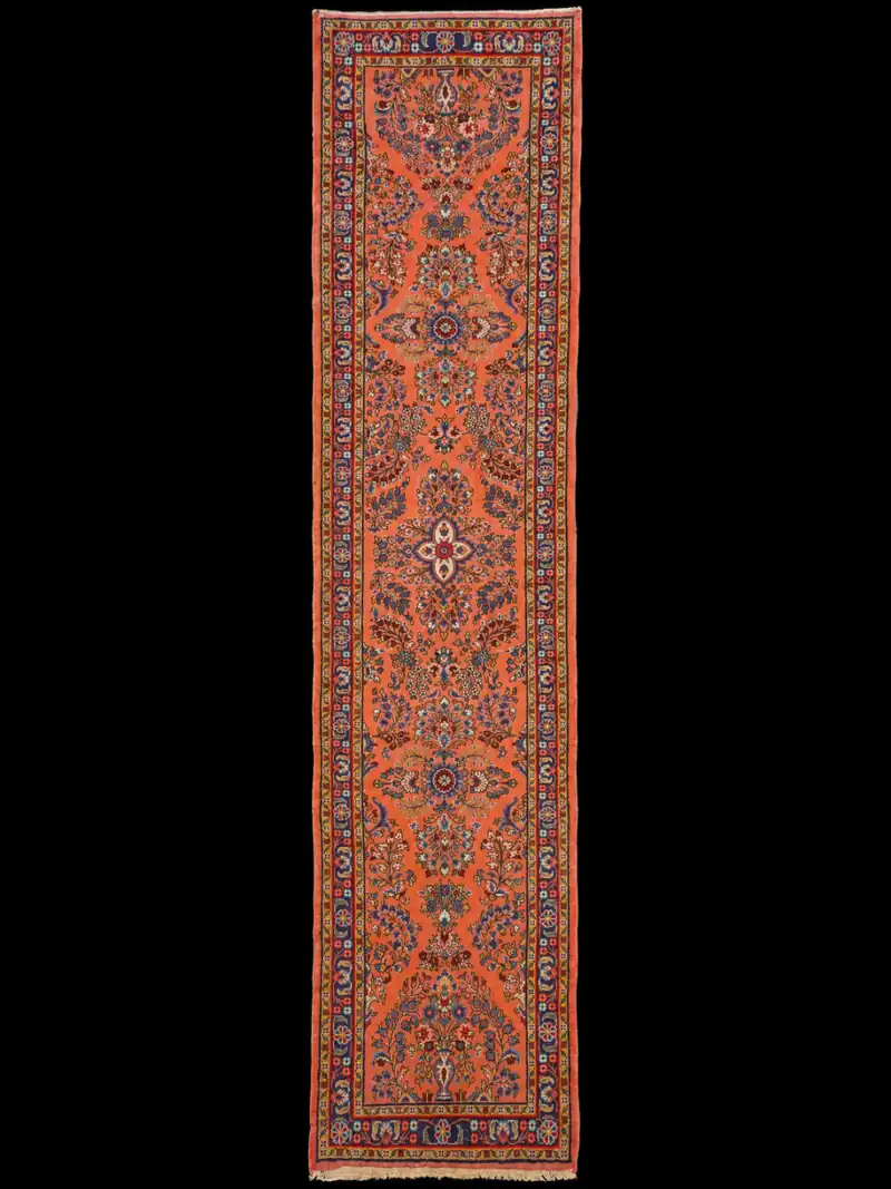 Näyttävä Sarouk-käytävämatto - 340 x 78 cm