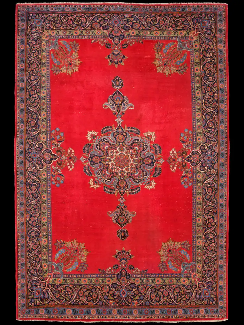 Hurmaava palatsikokoinen Kirman 1930-luvulta - 391 x 262 cm