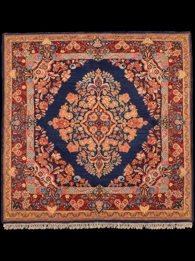 Neliömäinen Sarouk - 132 x 127 cm