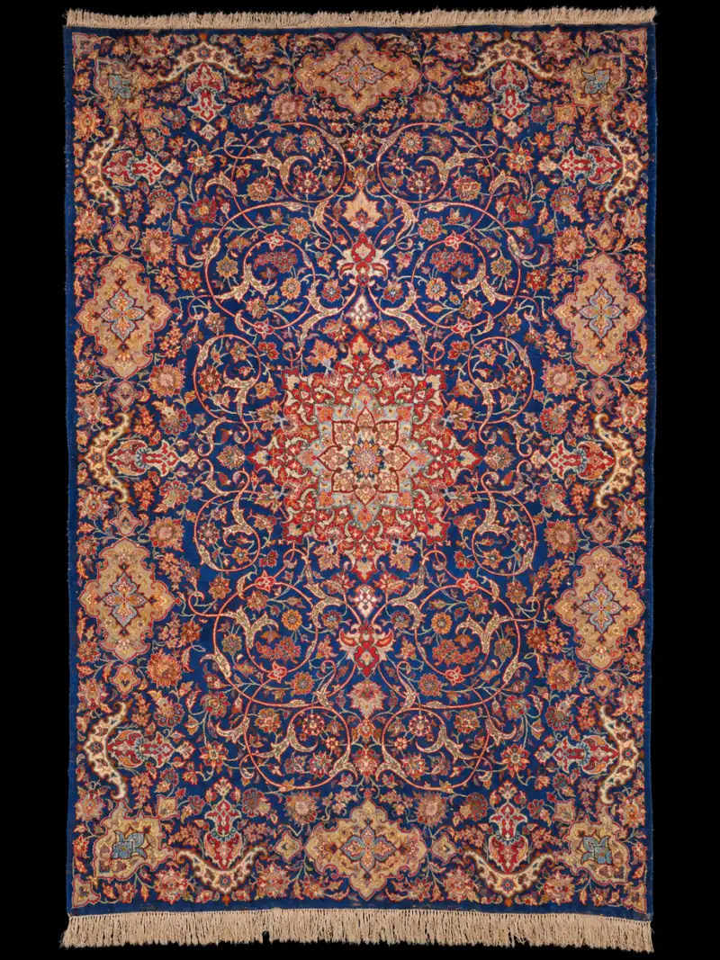 Äärimmäisen harvinainen sininen Keshan - 360 x 228 cm