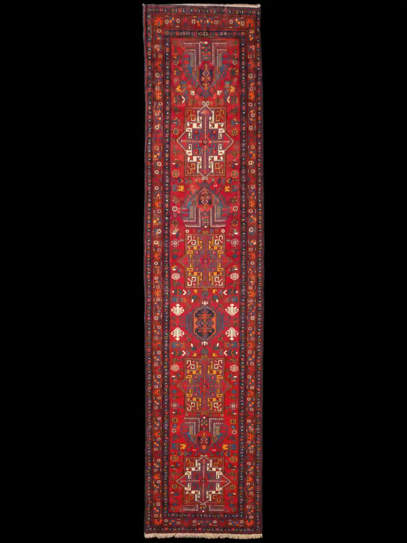 Lämminhenkinen Heriz-käytävämatto - 440 x 97 cm