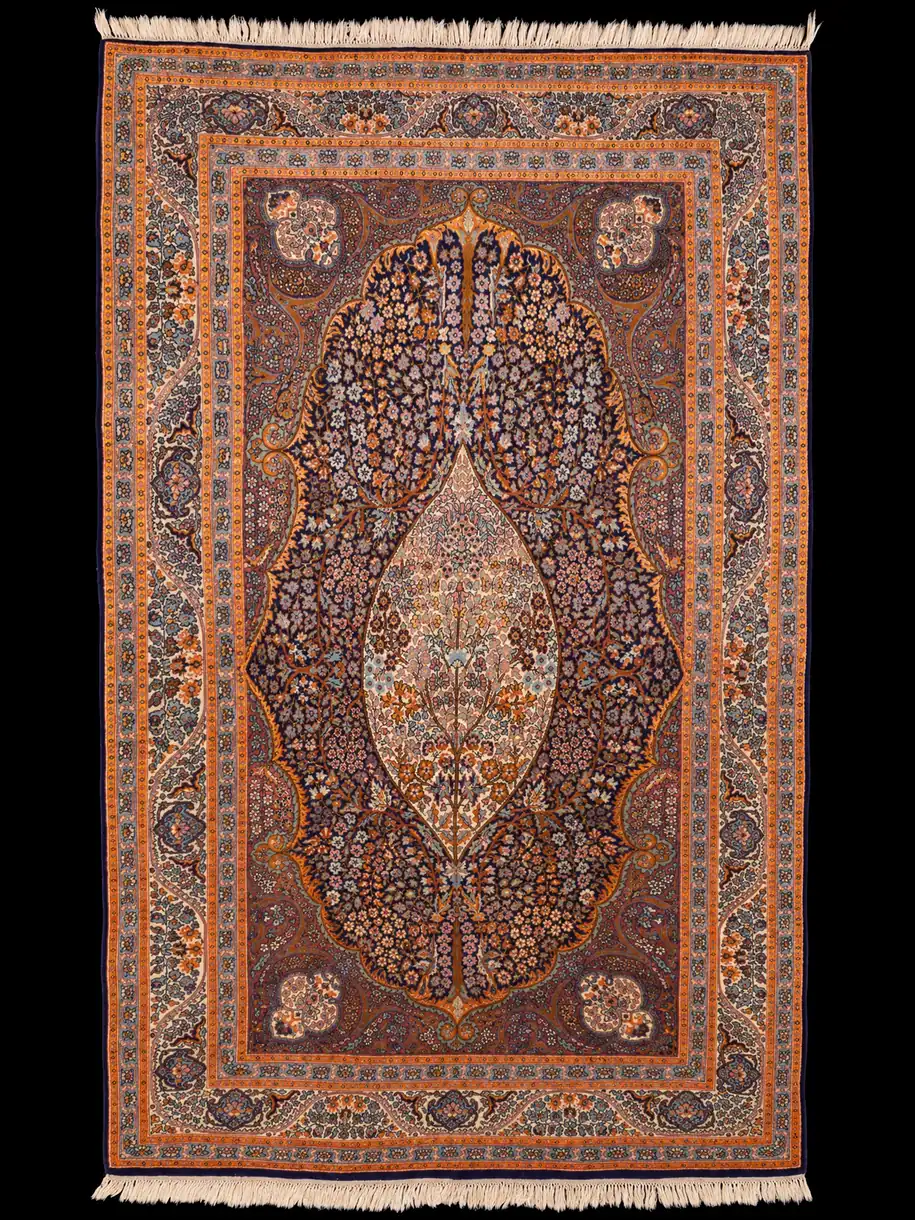 Lumoavan yksityiskohtainen Ghom - 230 x 139 cm