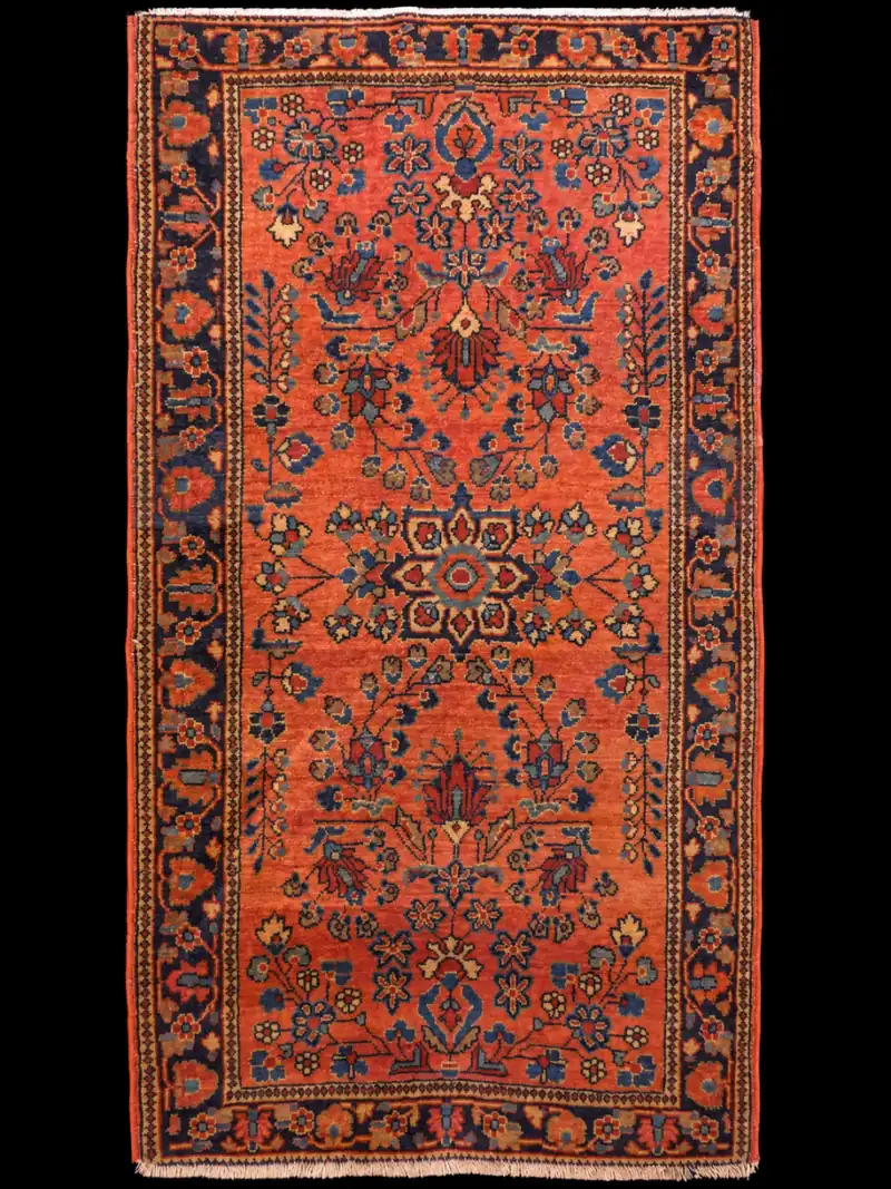 Kukkakuvioinen Yhdysvaltain Sarouk 1940-luvulta – 117 x 63 cm