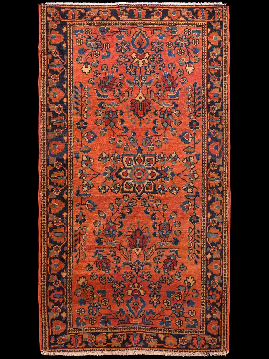 Kukkakuvioinen Yhdysvaltain Sarouk 1940-luvulta – 117 x 63 cm