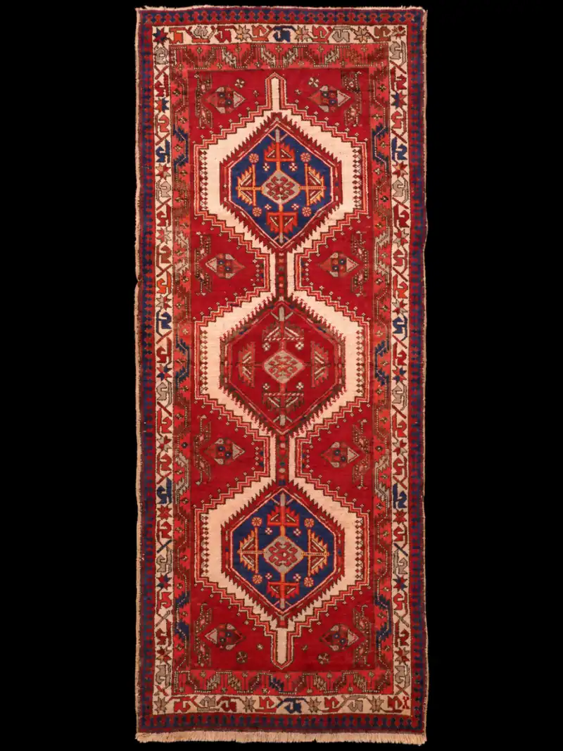 Selkeän geometrinen Sarab-käytävämatto – 245 x 96 cm