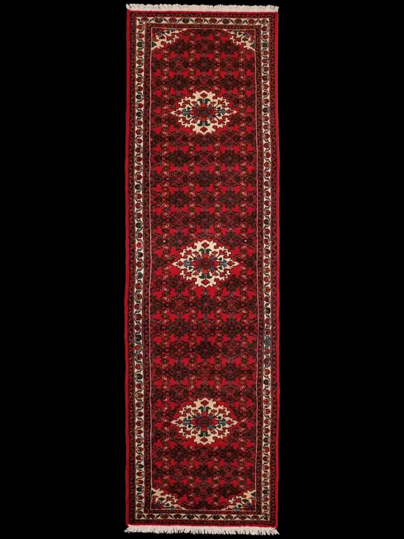 Hehkuva Hossainabad-käytävämatto – 307 x 89 cm
