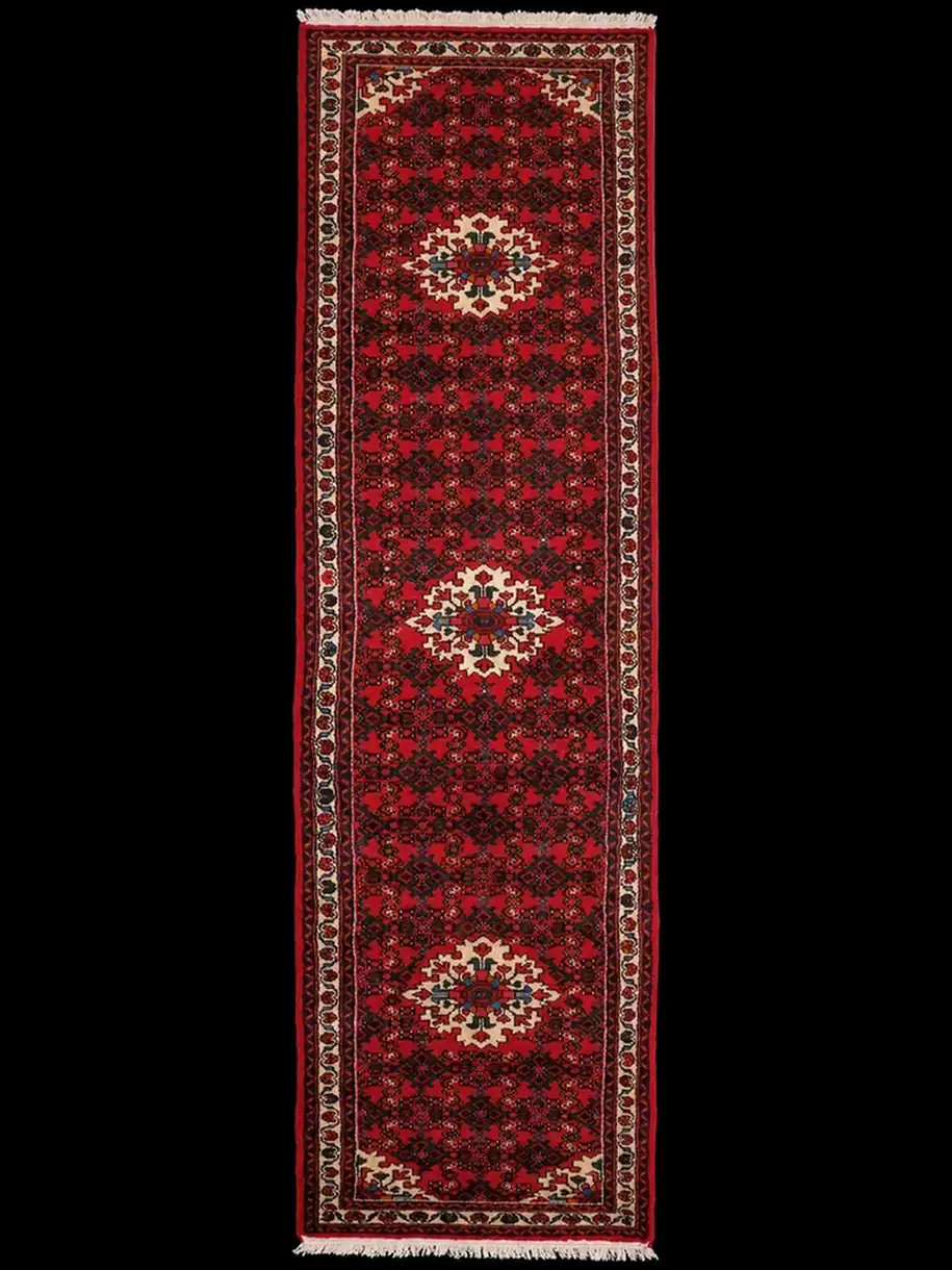 Hehkuva Hossainabad-käytävämatto – 307 x 89 cm