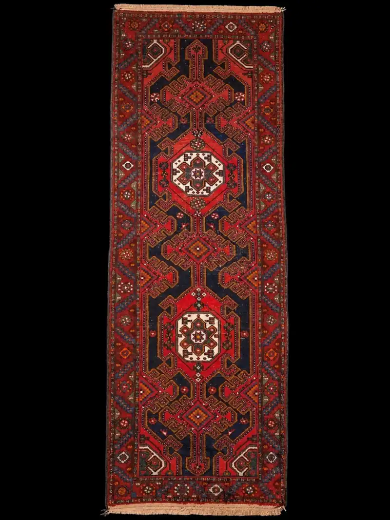 Tummanpuhuva Malayer-käytävämatto – 300 x 103 cm