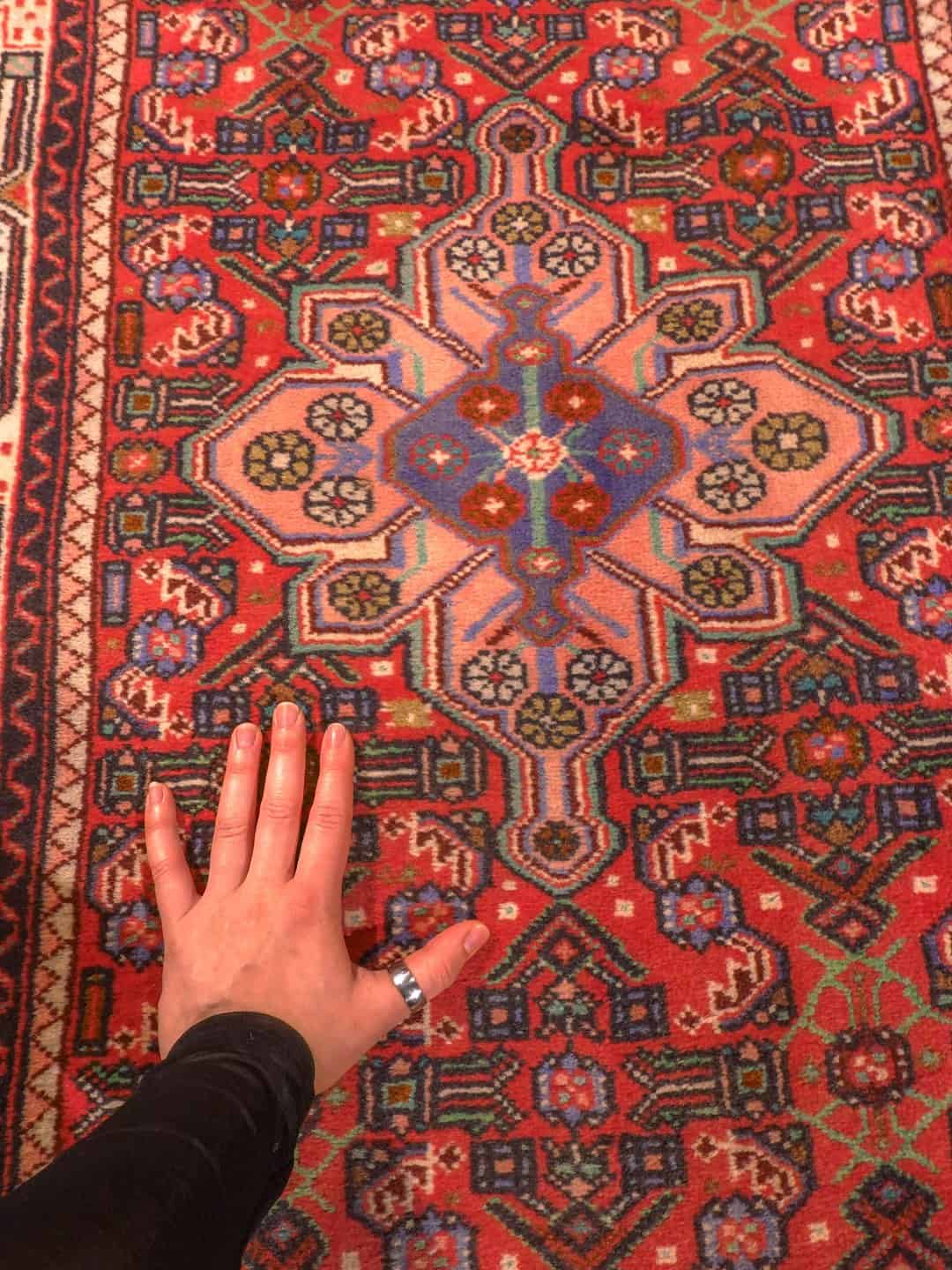Hamadan-maton kuvioinnin yksityiskohta