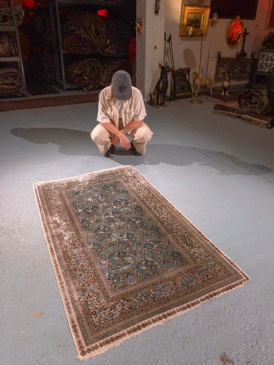 Muu käsinsolmittu Hereke-silkkimatto, 153 × 91 cm