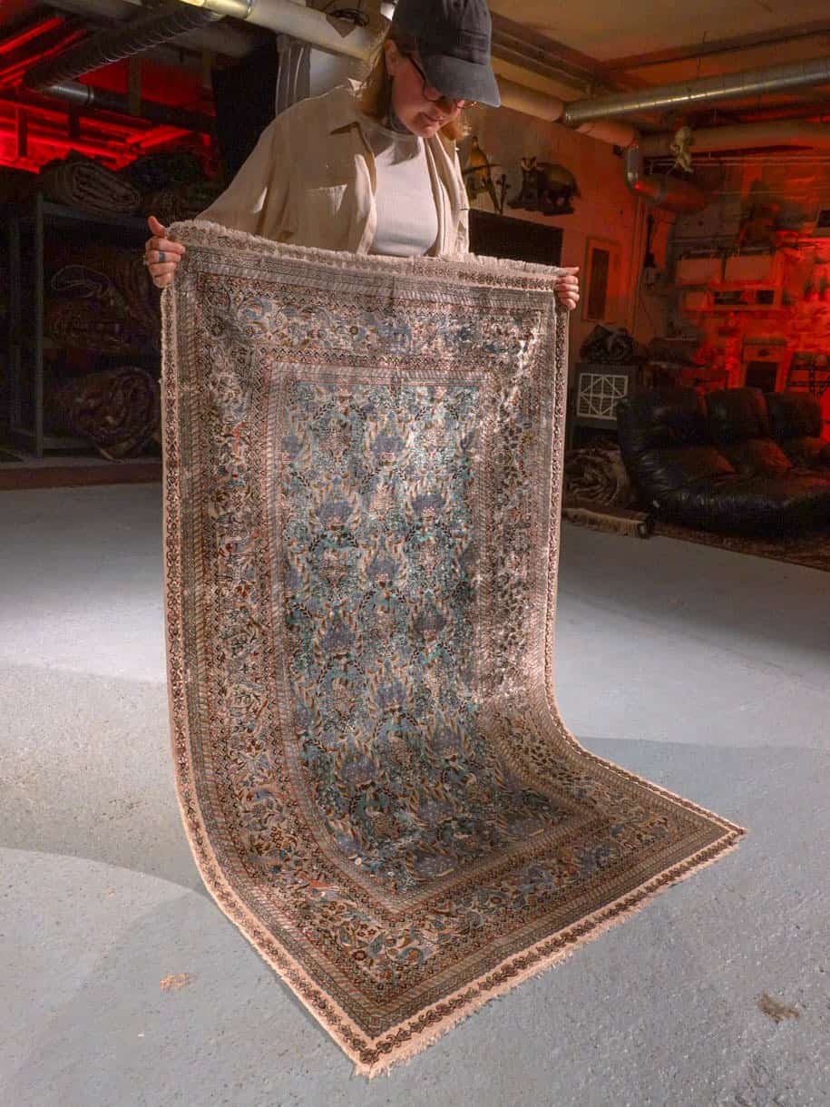 Muu käsinsolmittu Hereke-silkkimatto, 153 × 91 cm