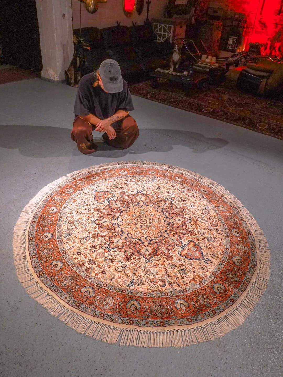 Kashmir-maton kuvioinnin yksityiskohta