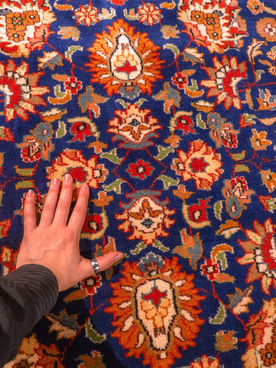 Tabriz-maton kuvioinnin yksityiskohta