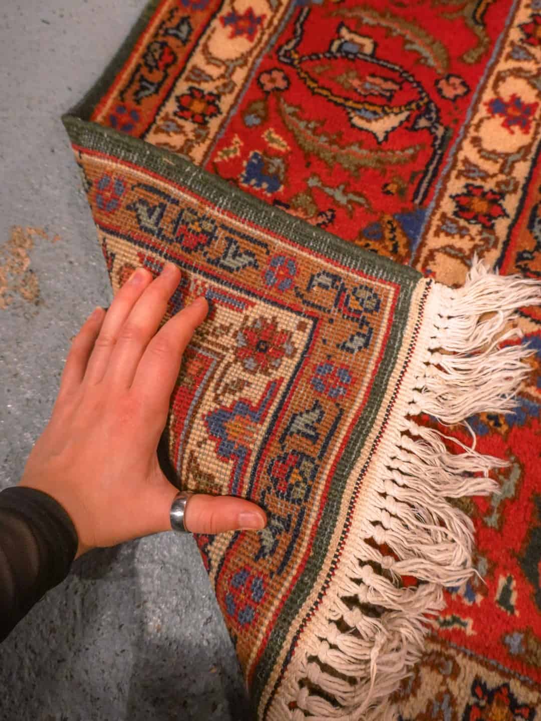 Maanläheinen käsinsolmittu Tabriz-villamatto, 311 × 222 cm