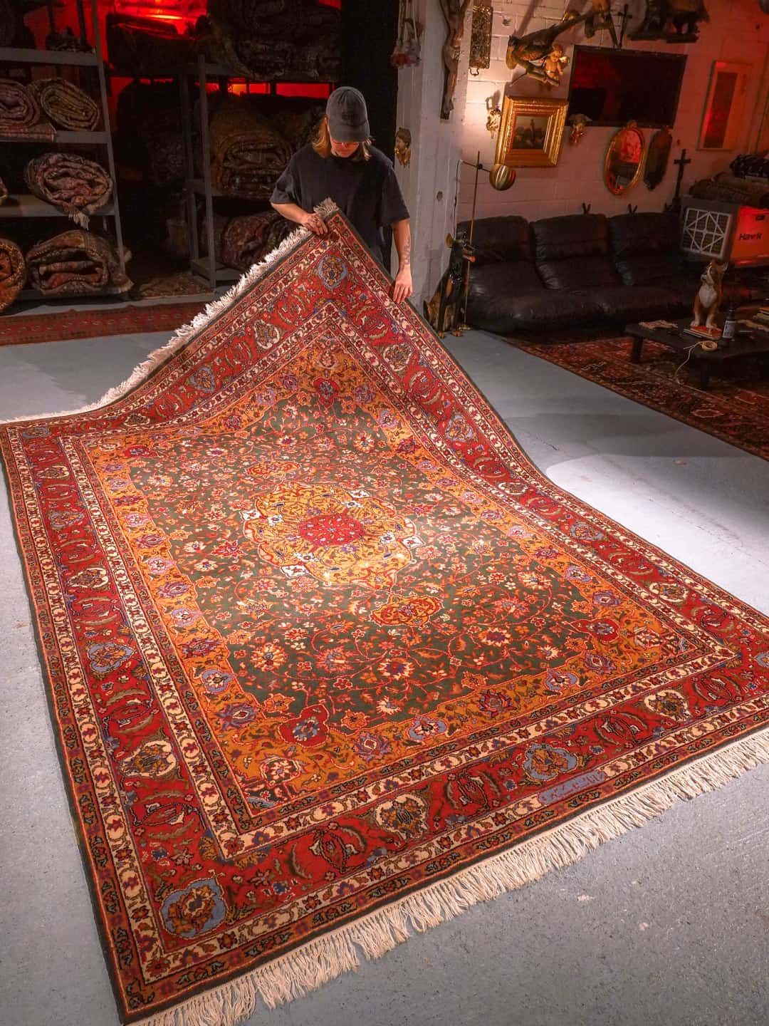Tabriz-maton kuvioinnin yksityiskohta