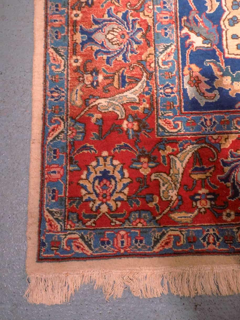 Vaalea käsinsolmittu Tabriz-villamatto, 410 × 303 cm